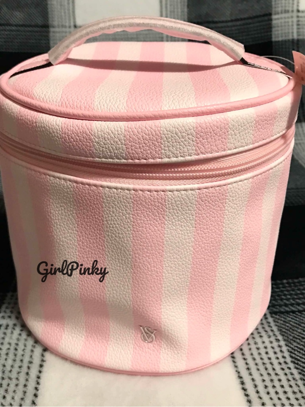VICTORIA’S SECRET 2 PIECE VANITY MAKEUP/STORAGE CASES IN HERITAGE STRIPES - Picture 12 of 16